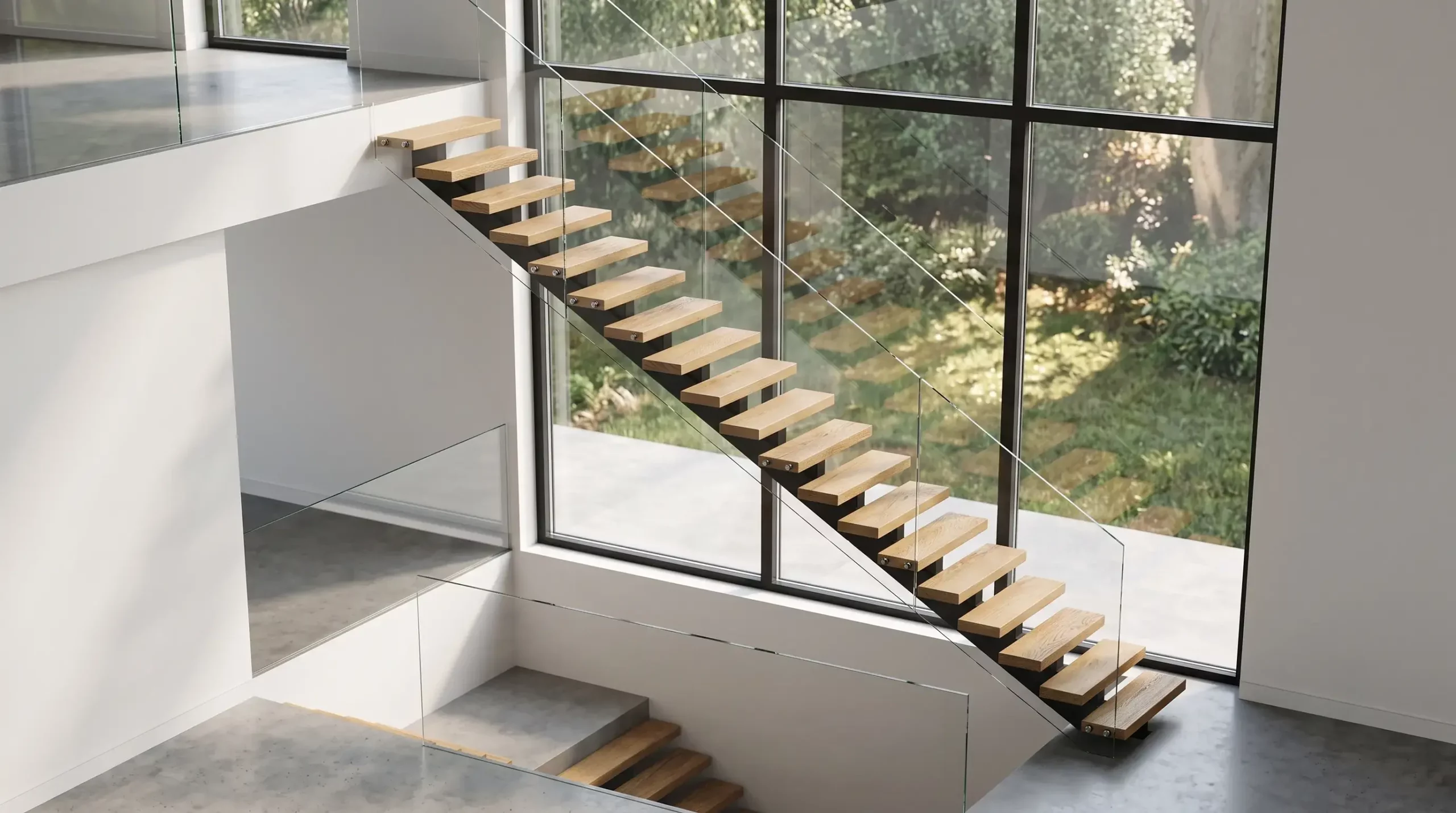 Trémie existante : vérifier un escalier droit en stock