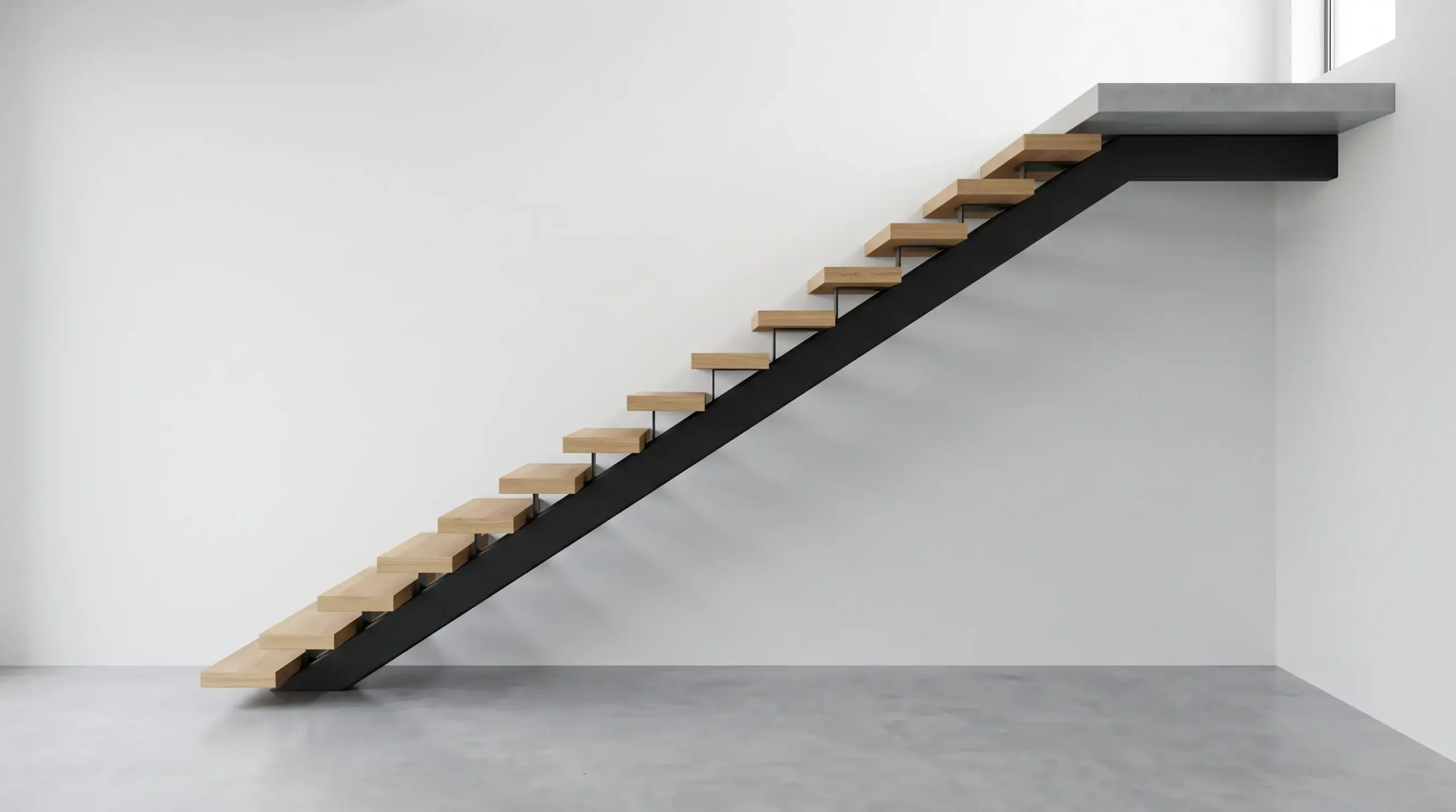 Quel recul prévoir pour installer un escalier droit en stock ?